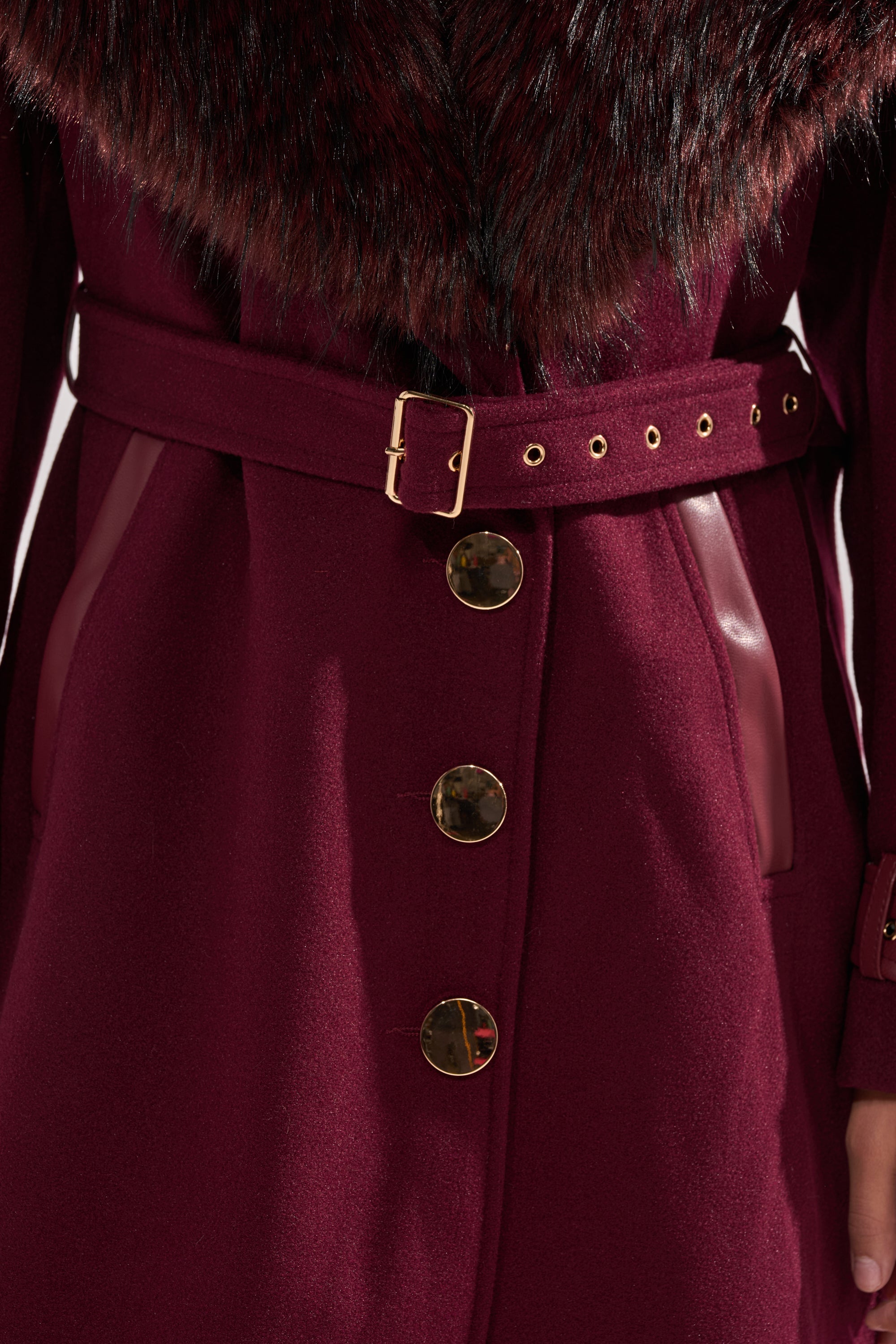 CATALINA FUR COLLAR TRENCH