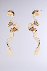 GOLD SQUIGGLES DANGLE EARRING