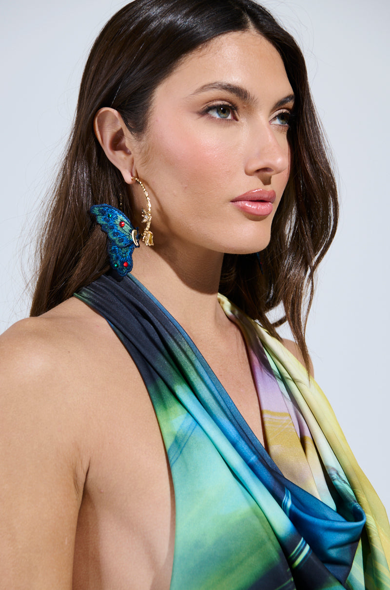 SO FLY BUTTERFLY HOOP EARRING