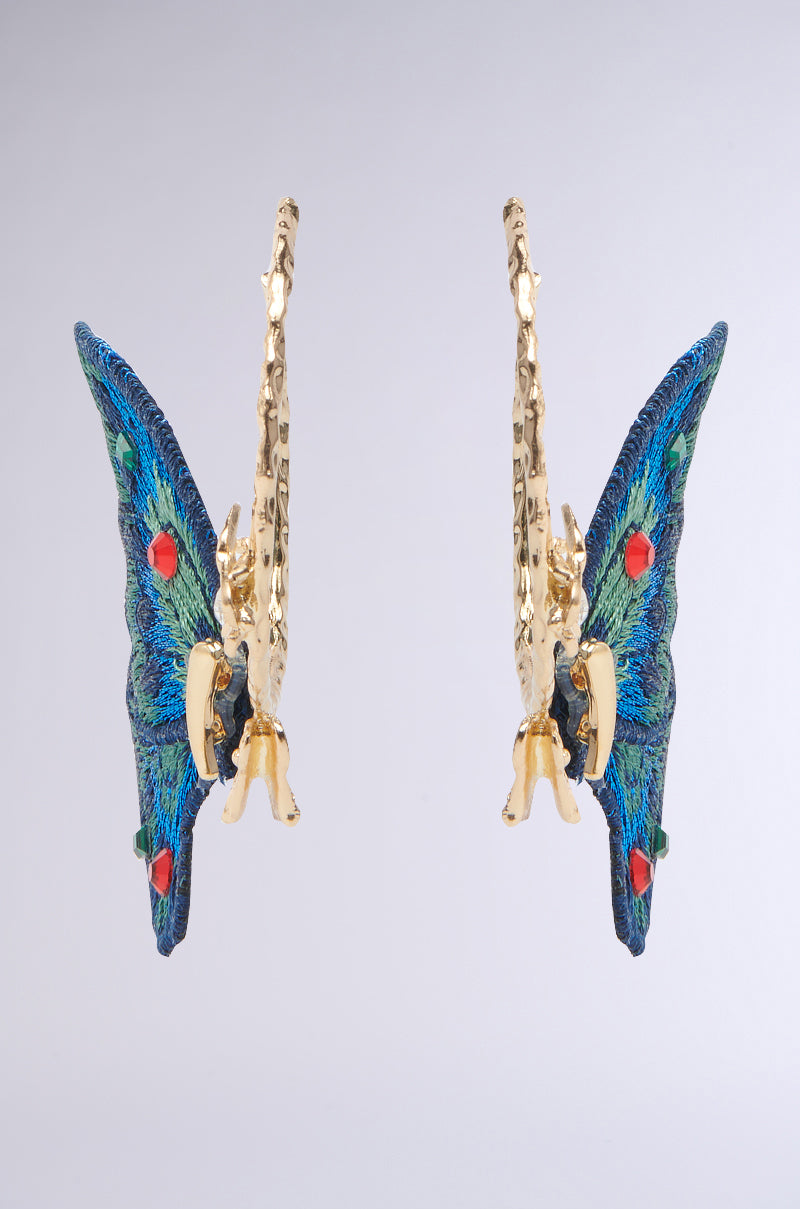 SO FLY BUTTERFLY HOOP EARRING