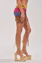 FULL OF LIFE CROCHET MINI SKIRT