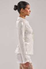 YOU AND ME BABY SEQUIN BUTTON DOWN