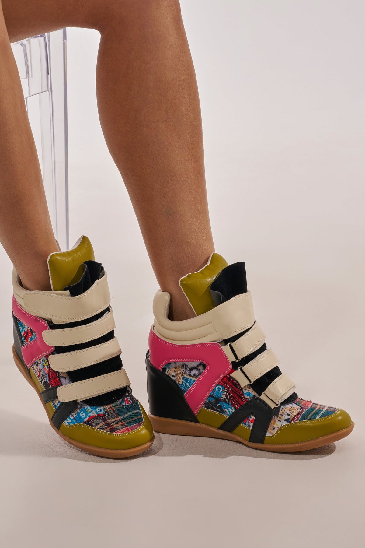 AZALEA WANG BRYANT MULTI WEDGE SNEAKER