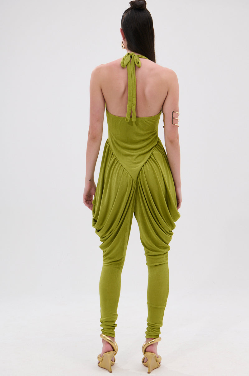 UP YOUR GAME RUCHED JUMPSUIT