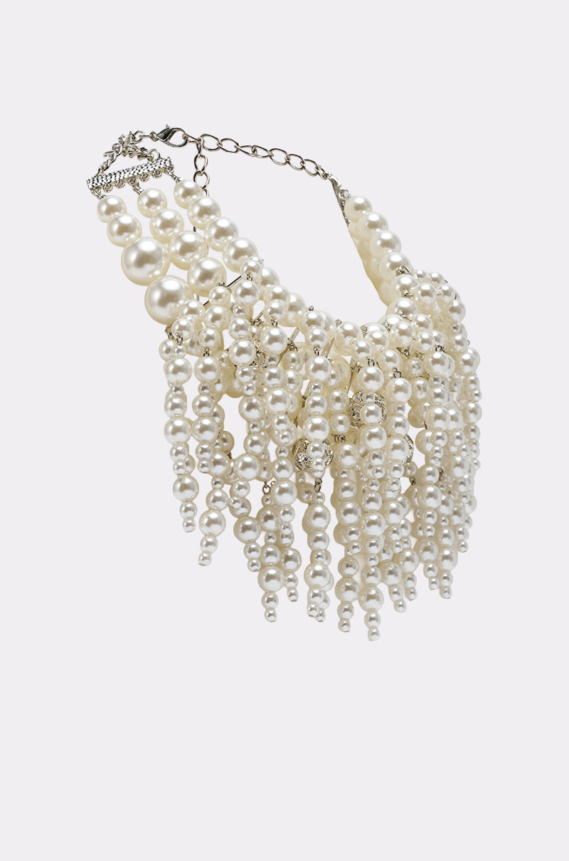 YOURS TRULY PEARL STATEMENT NECKLACE