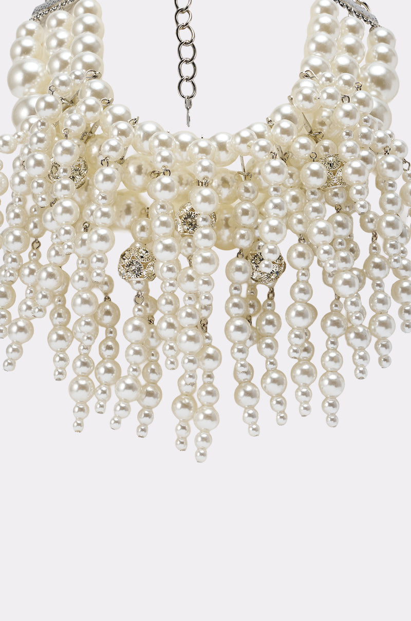 YOURS TRULY PEARL STATEMENT NECKLACE