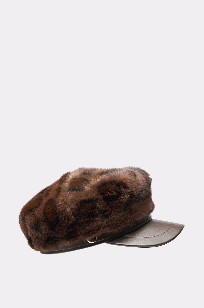 I AM THE LUXURY FAUX FUR BRIM HAT