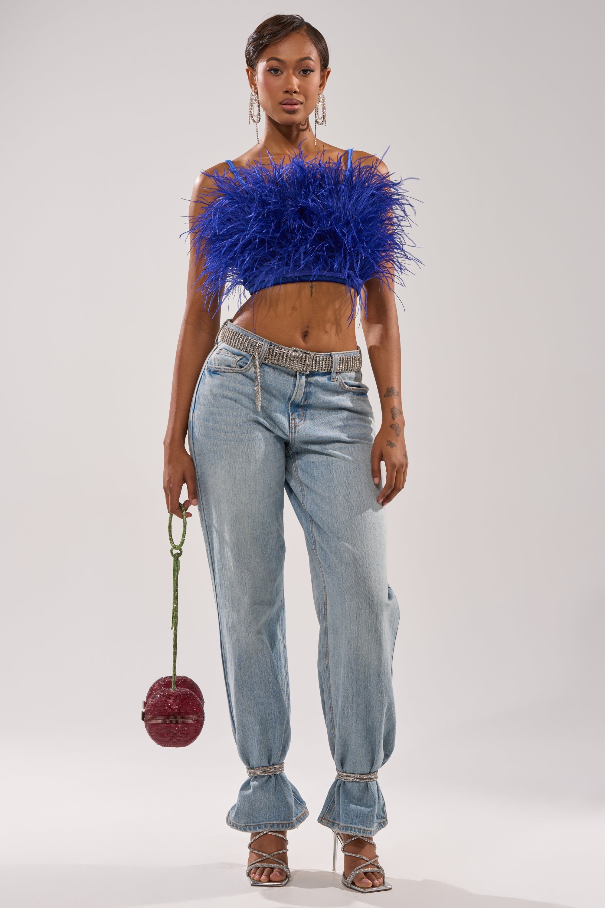 BRIGHT LIGHTS FEATHER TOP