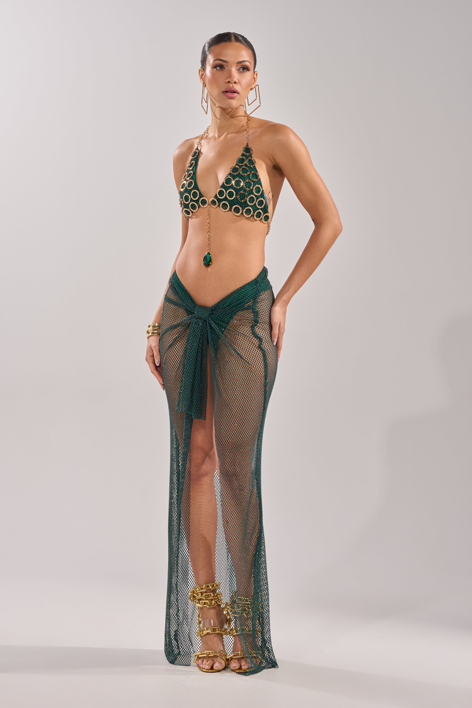 MIAMI NIGHTS MESH MAXI SKIRT