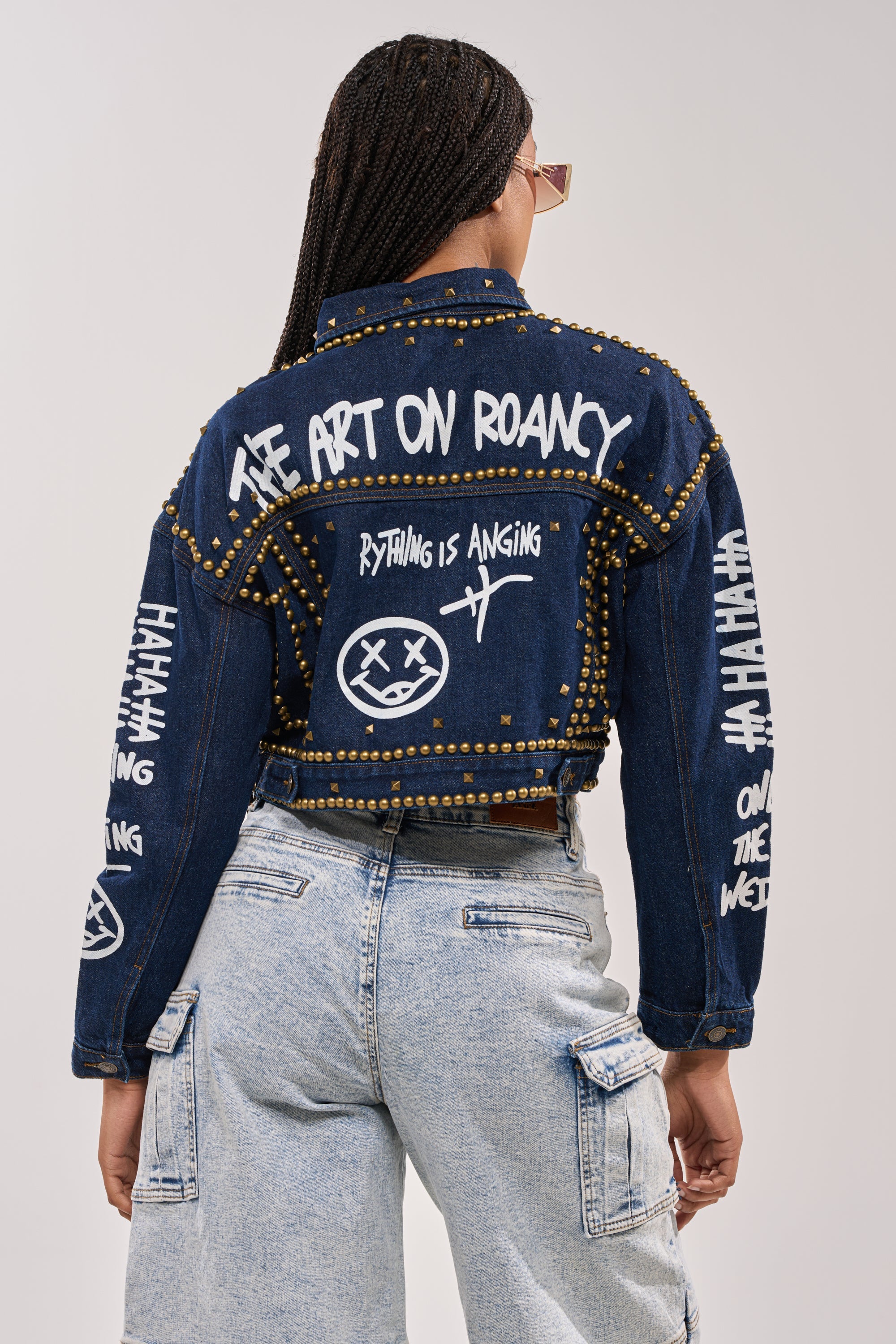 RHYTHM OF THE NIGHT DENIM JACKET IN DARK BLUE