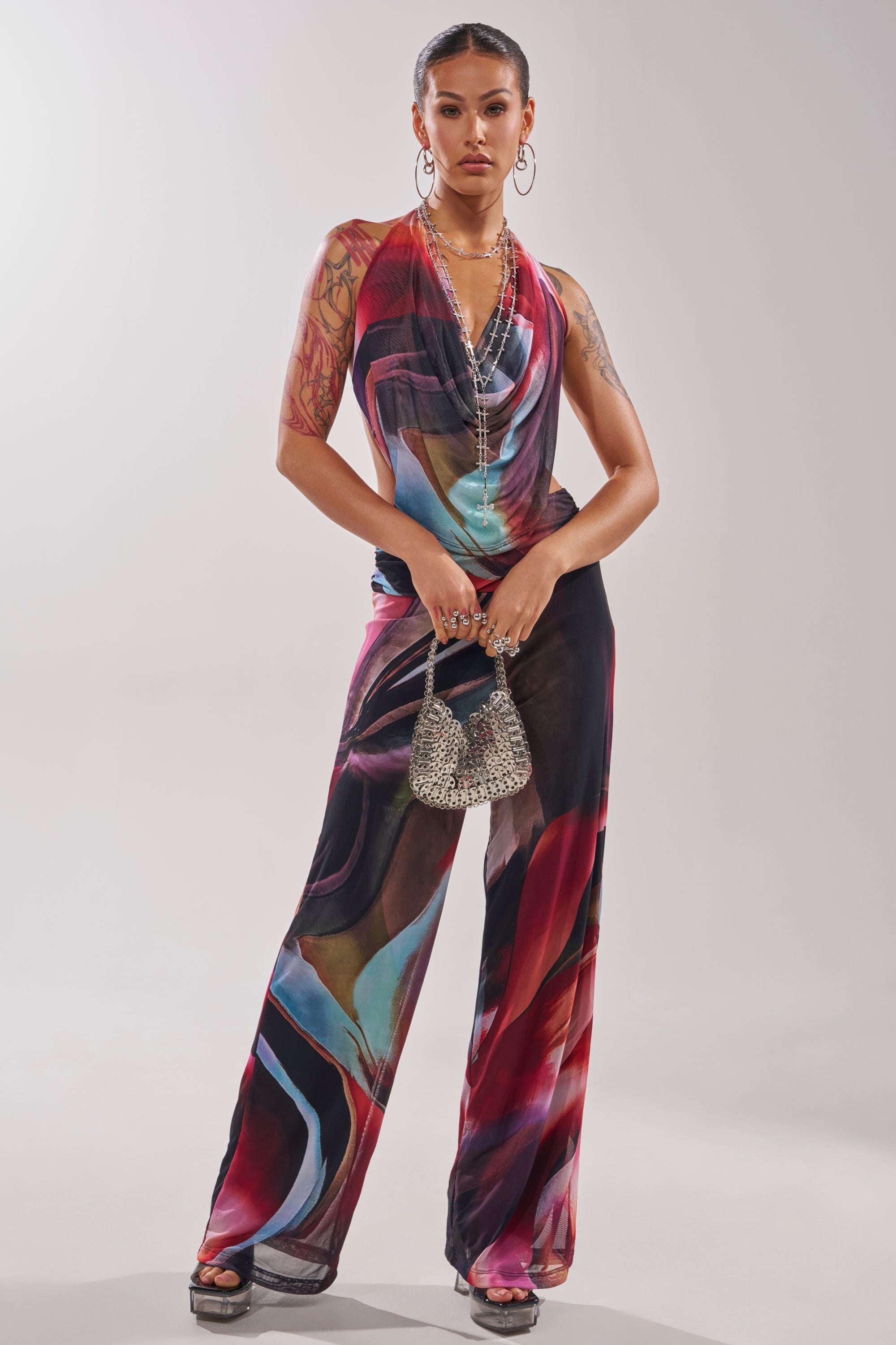 MAIN CHARACTER ENERGY COWL NECK JUMPSUIT