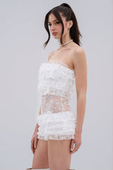TIME TO DANCE ROMPER IN WHITE