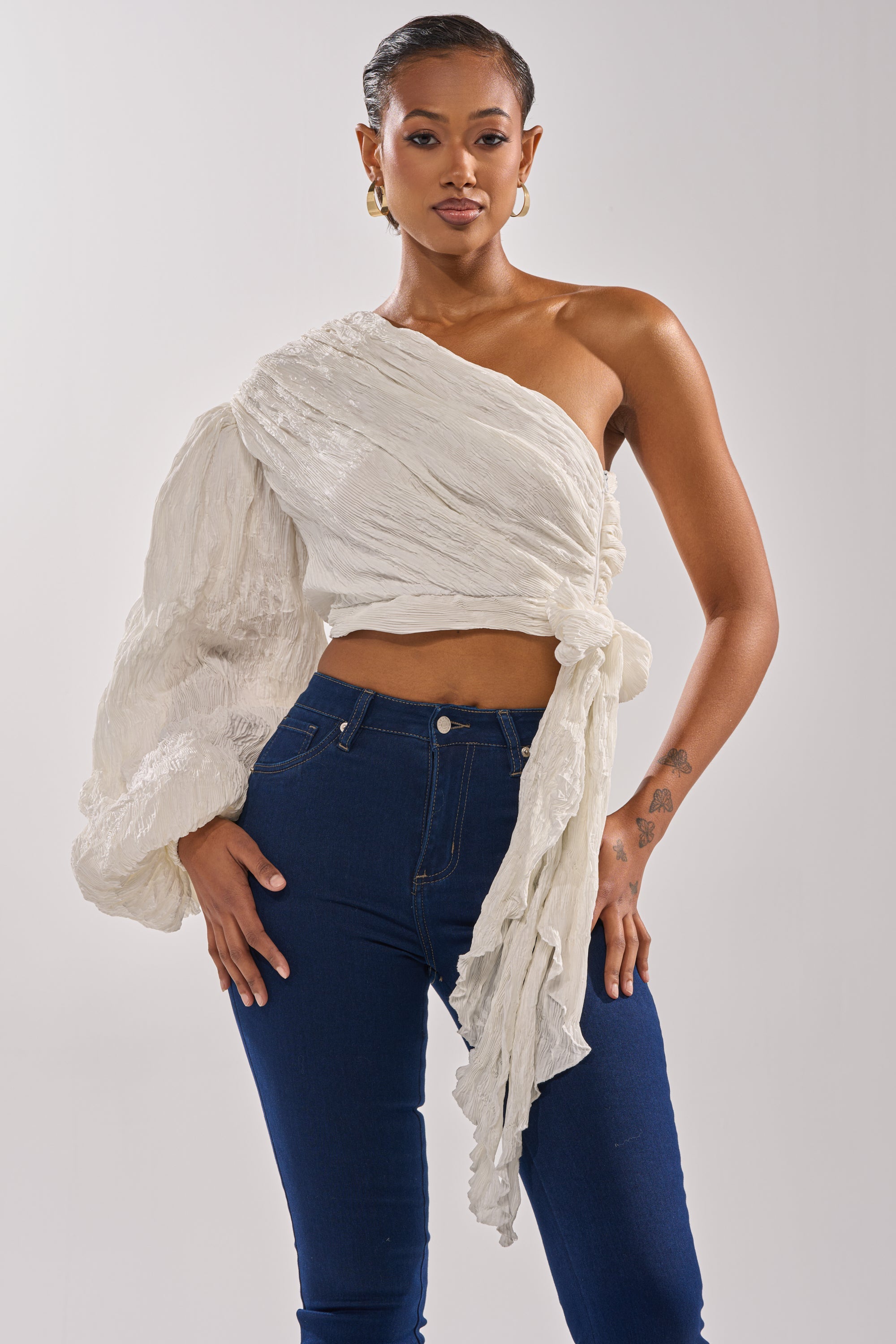GROOVY BABY SIDE TIE BLOUSE