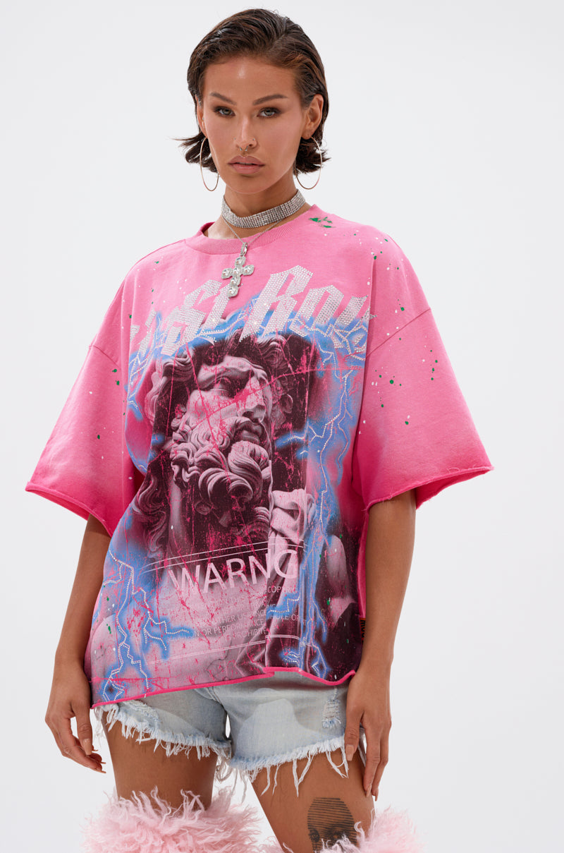 FIRST ROW FADE INTO BLACK OVERSIZED TEE