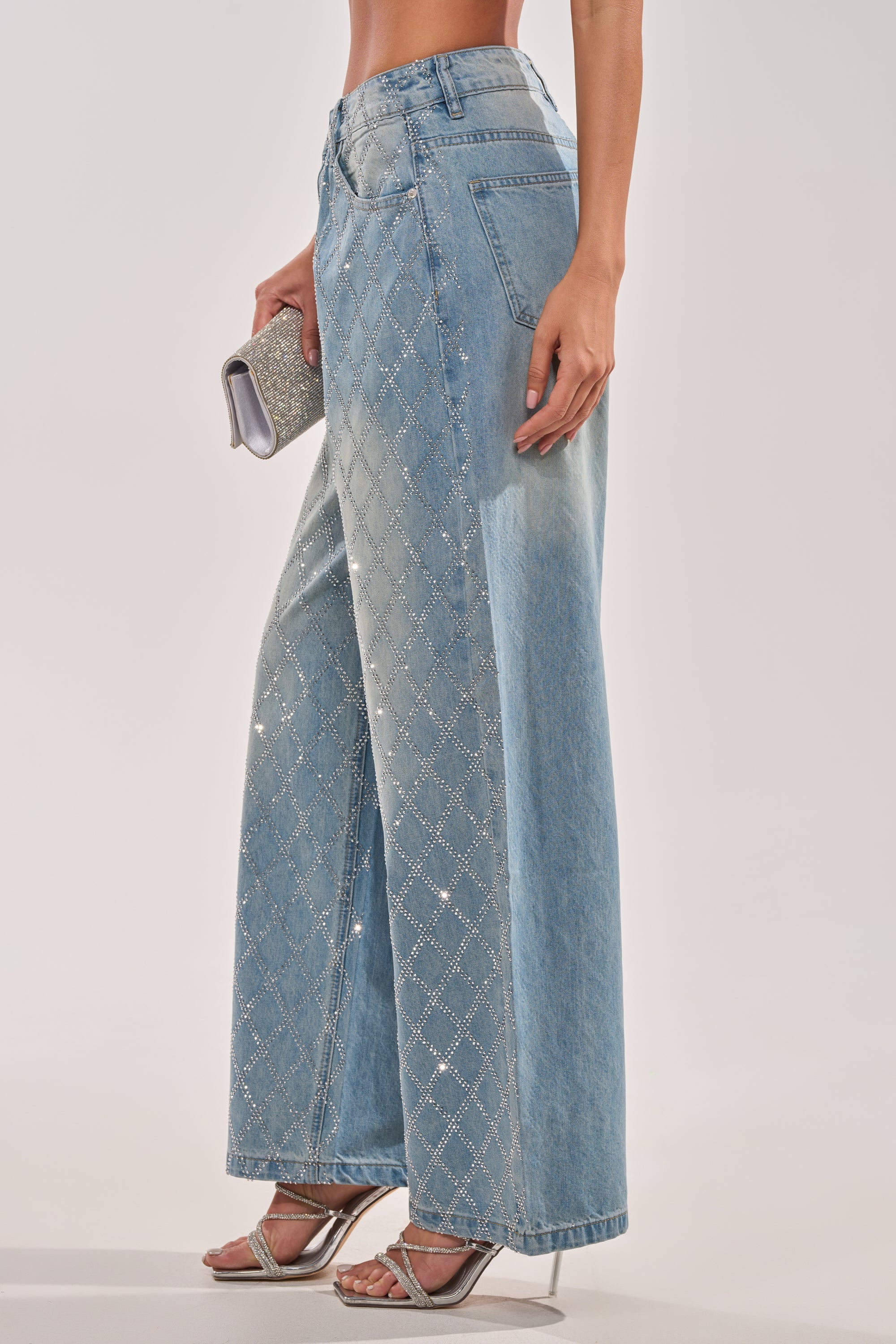SHINE BRIGHT RHINESTONE DENIM