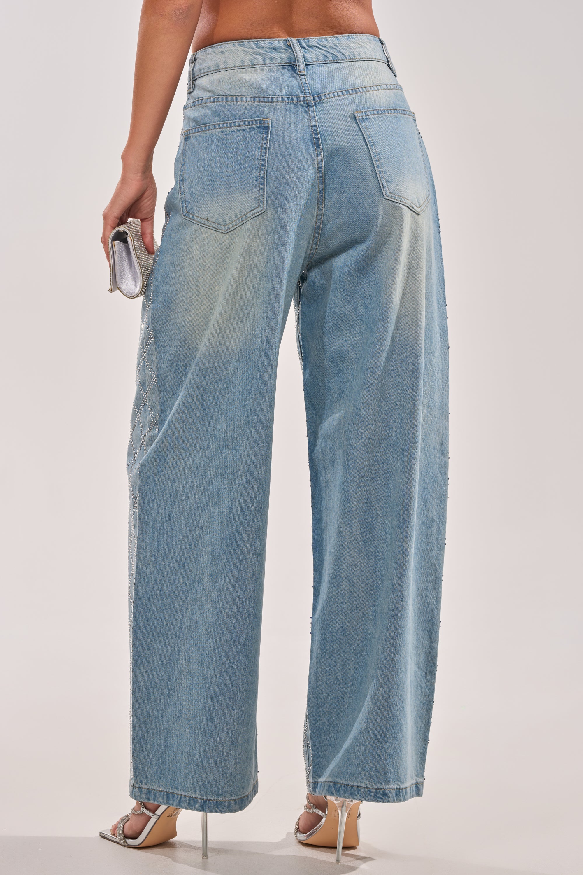 SHINE BRIGHT RHINESTONE DENIM
