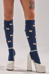 BOW PLEASE CHARM SOCKS