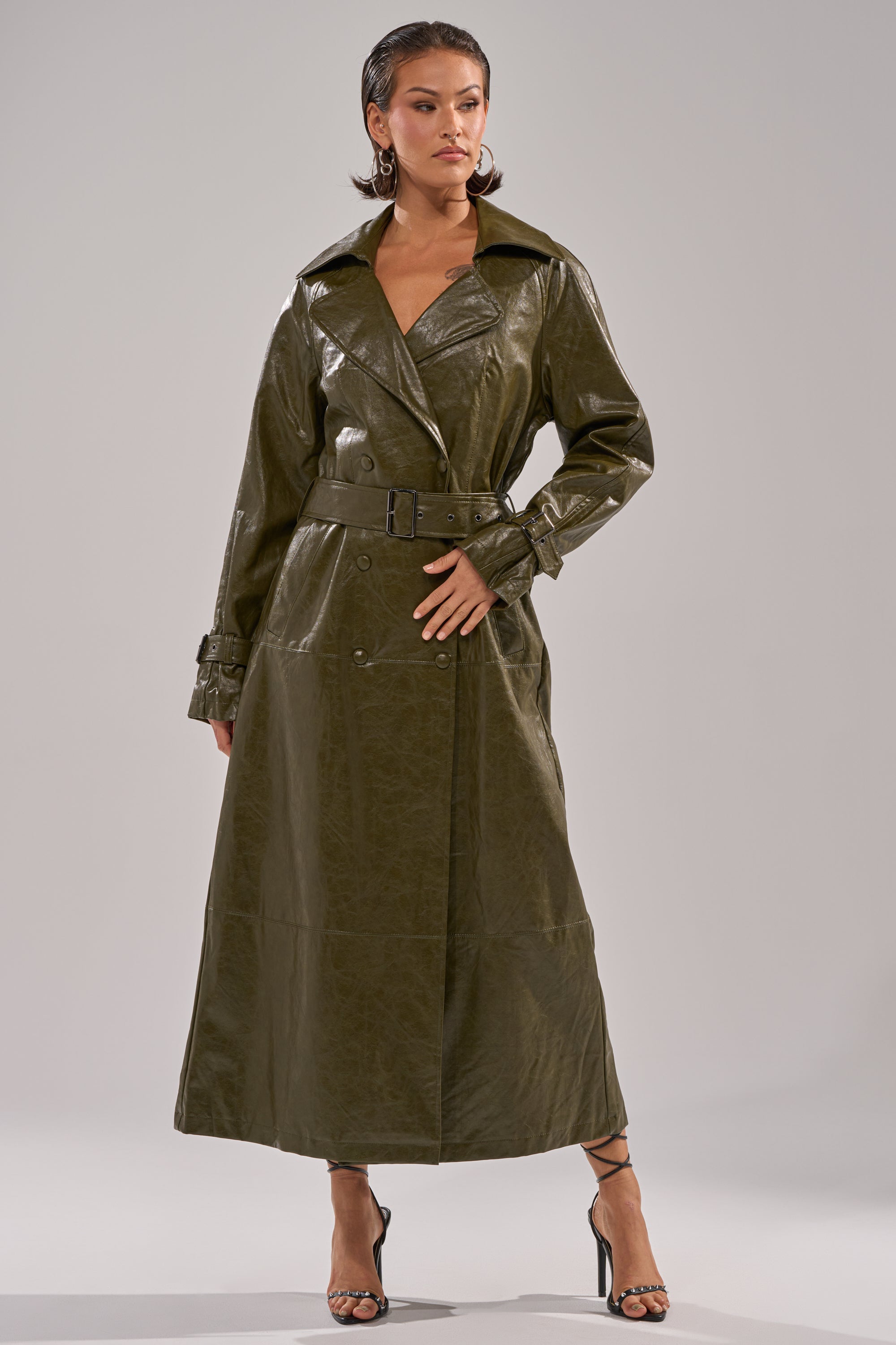 GEMINI EVERYDAY TRENCH IN OLIVE