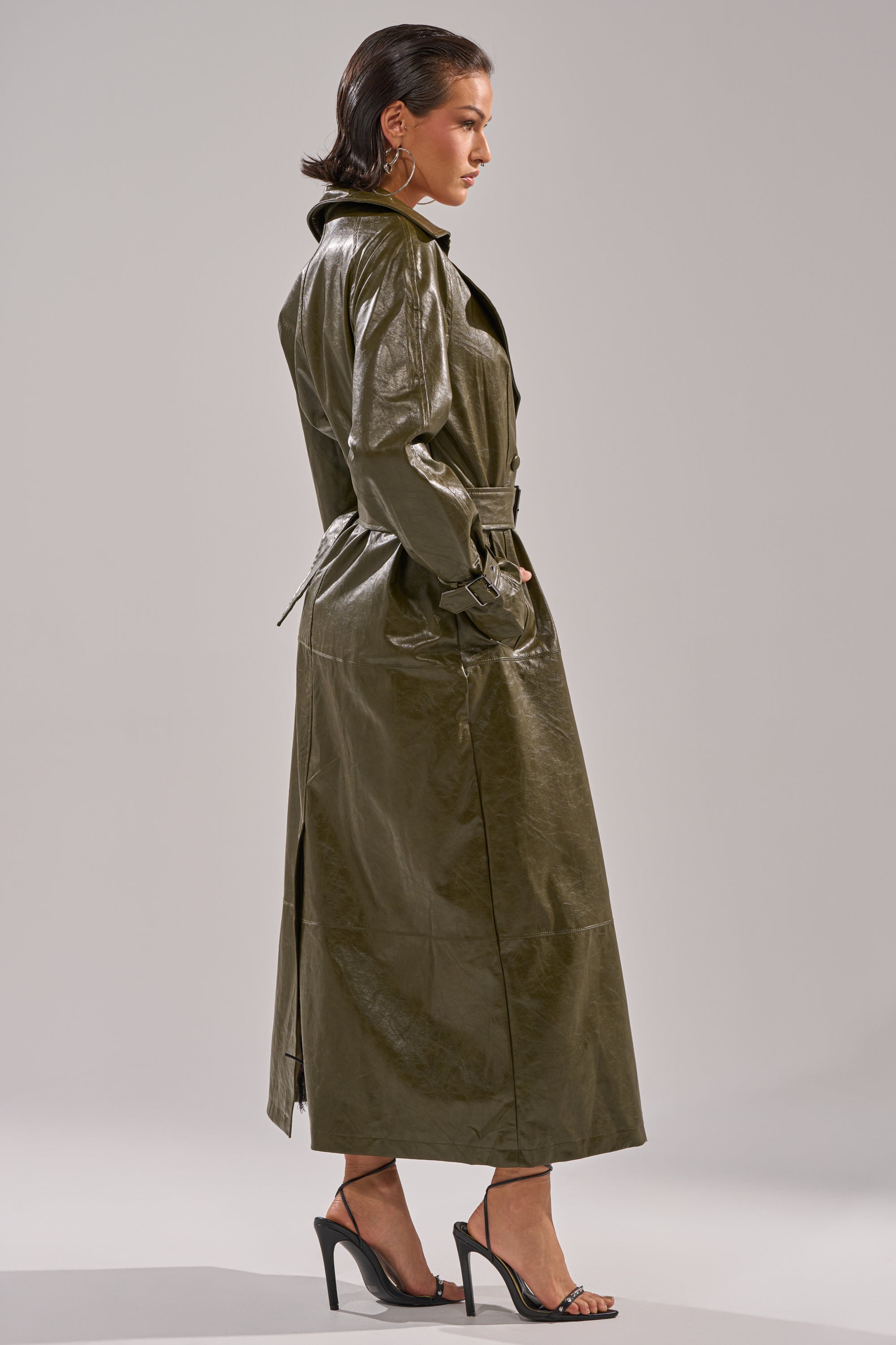 GEMINI EVERYDAY TRENCH IN OLIVE