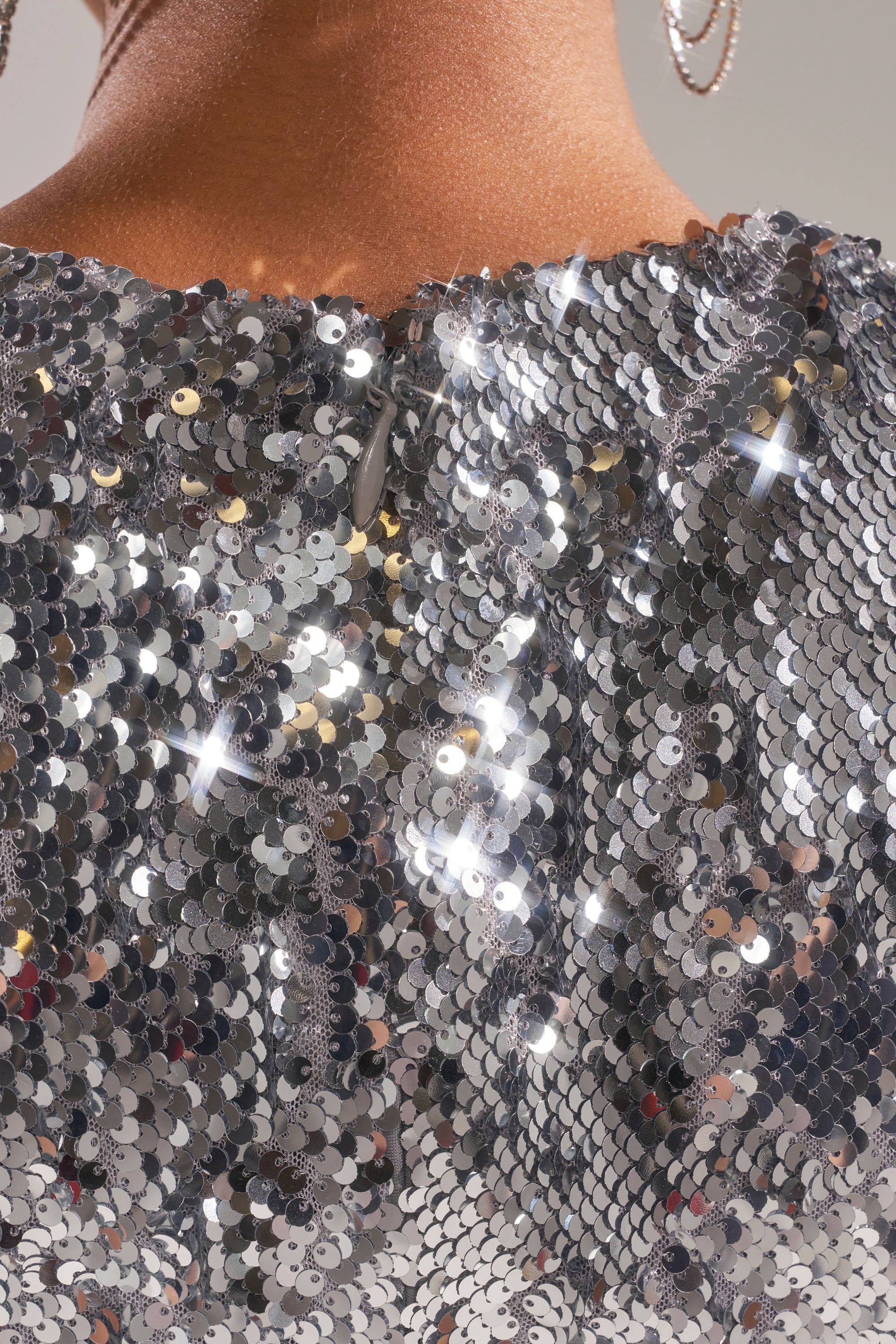 DANCE THE NIGHT AWAY SEQUIN MINI DRESS IN SILVER