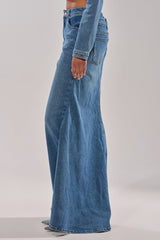 SHAKE IT OFF DENIM PANT WITH SKIRT ATTACHED