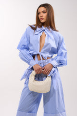 NOT LIKE ANYONE ELSE POPLIN BLOUSE