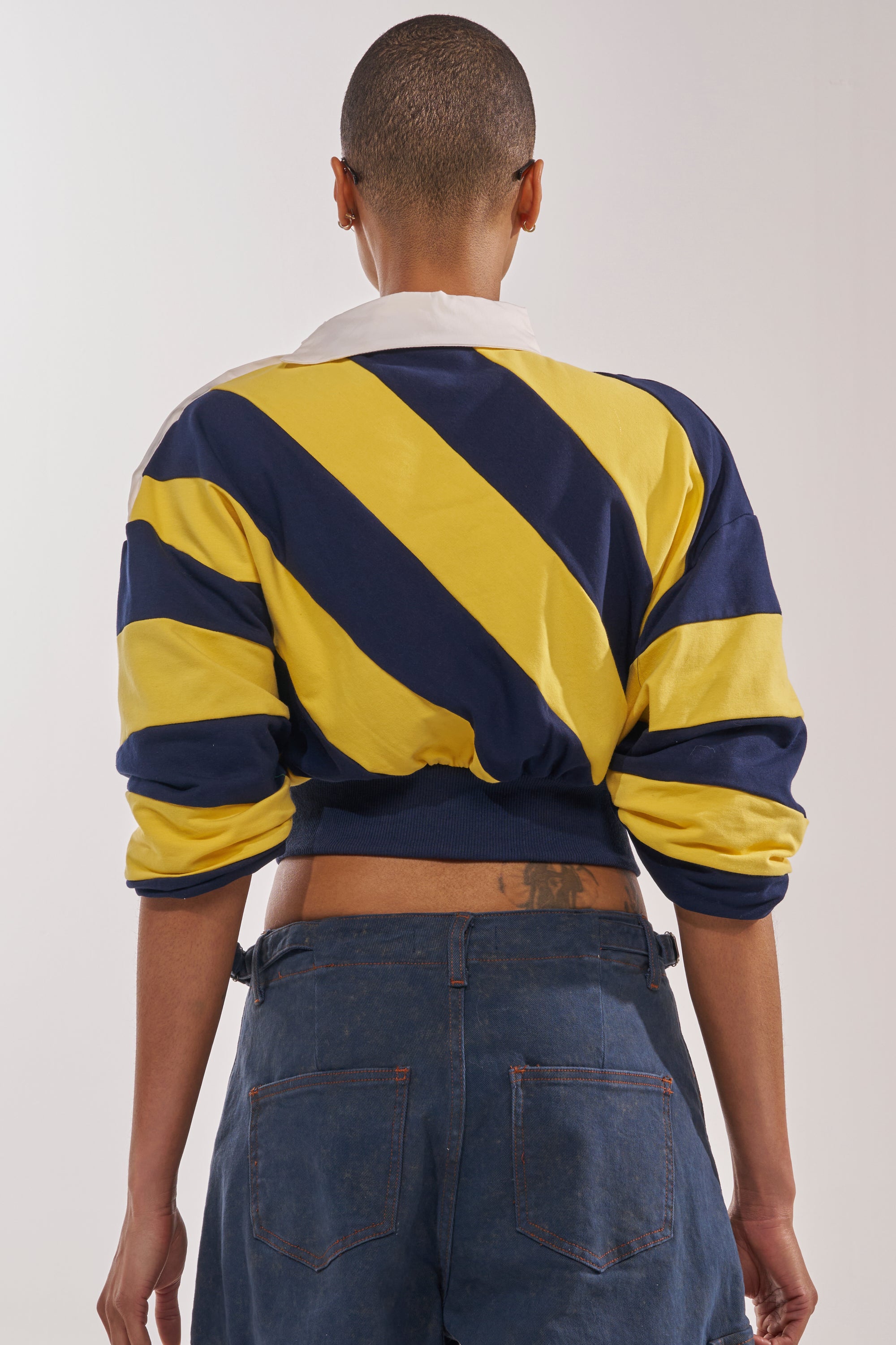 JULIANA STRIPE SWEATSHIRT IN YELLOW