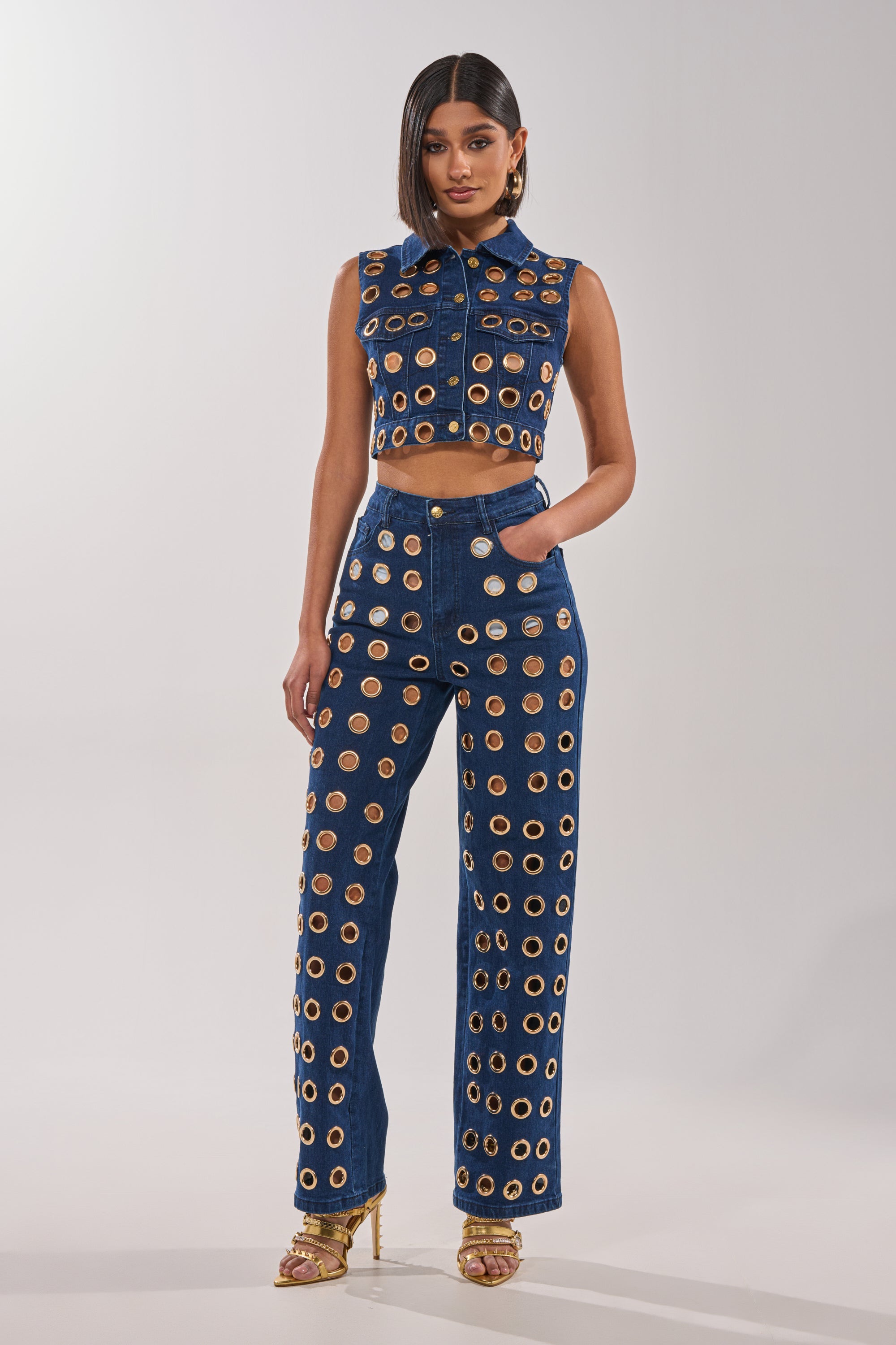 SEE THROUGH ME WIDE LEG DENIM