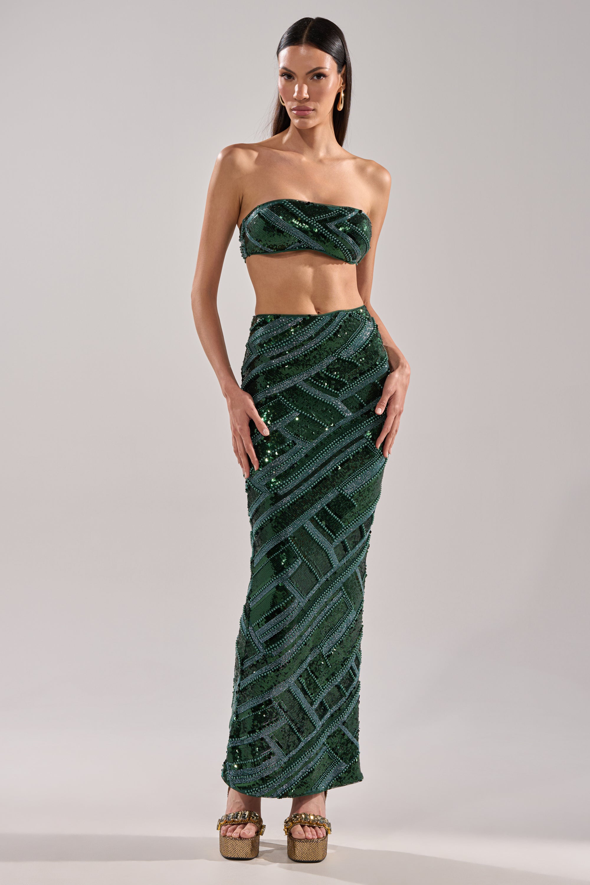 HOTTEST GIRL IN THE CLUB SEQUIN BANDEAU