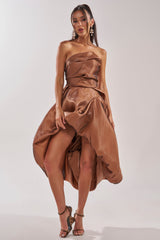 HEAD OVER HEELS HIGH-LOW DRESS