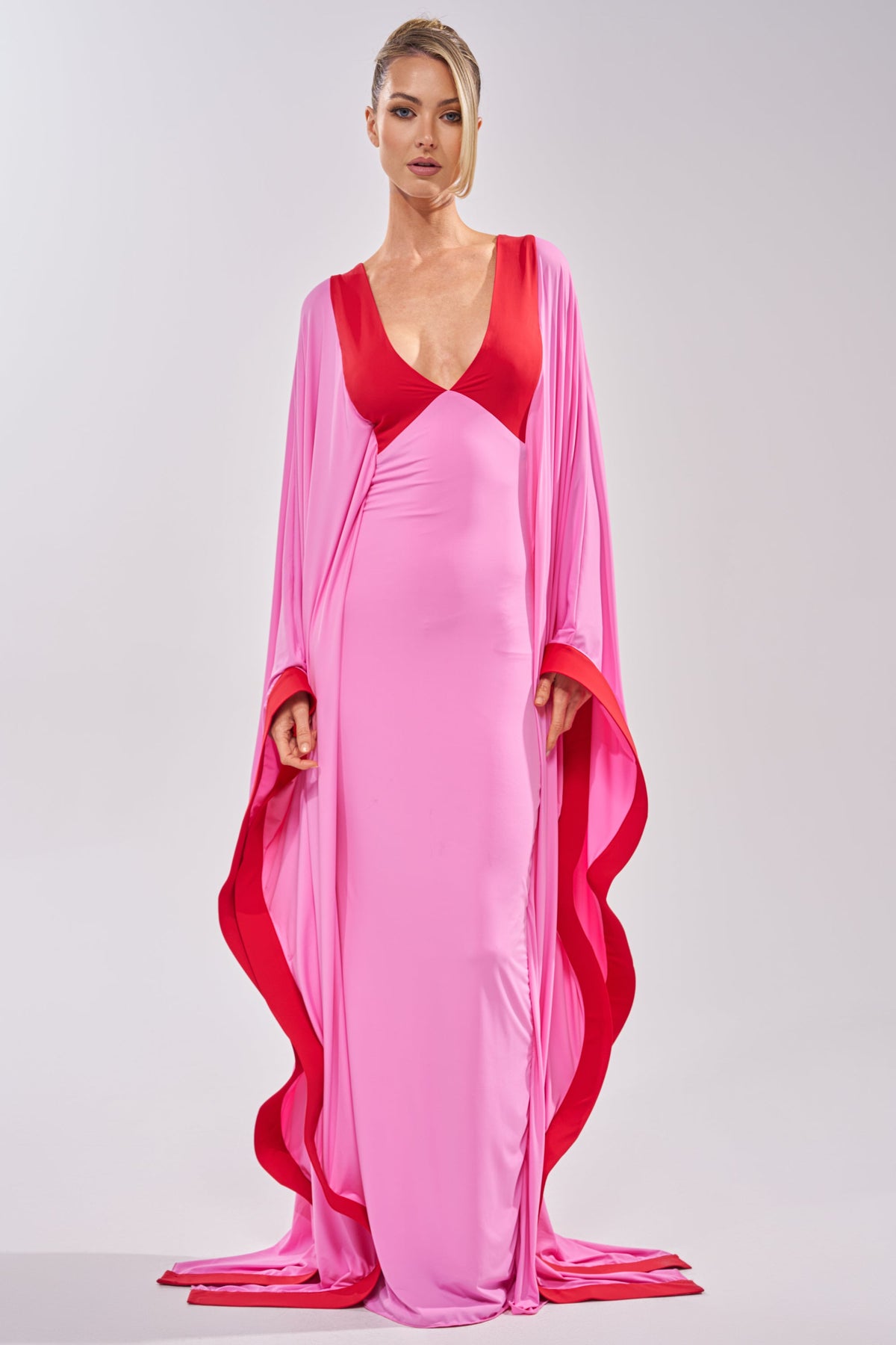 GUEST OF HONOR BODYCON MAXI DRESS IN PINK