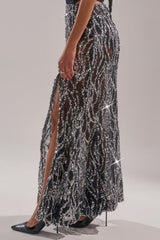 BEAUTIFUL SEQUIN MAXI SKIRT