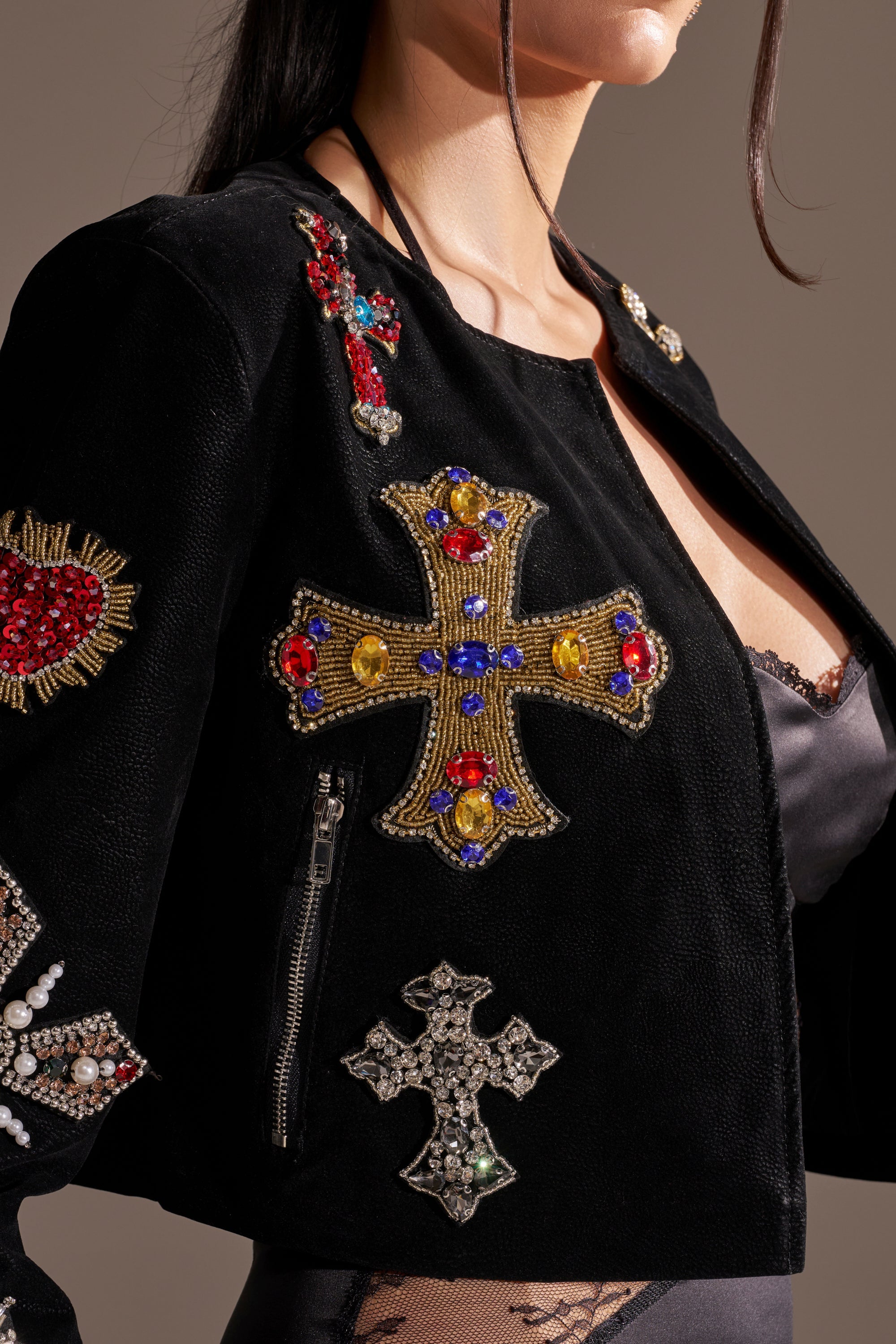 COUNT YOUR BLESSINGS EMBELLISHED BLAZER