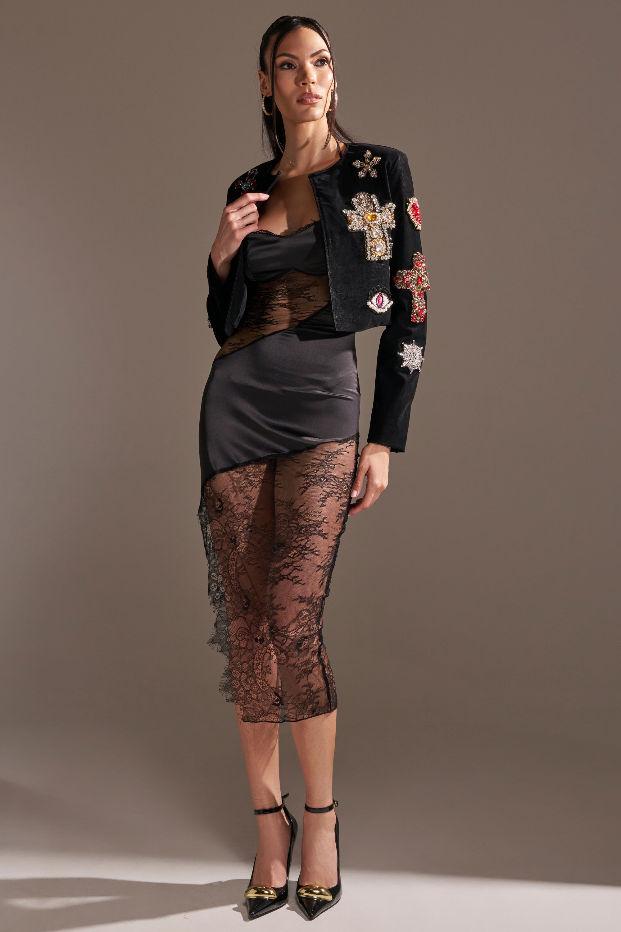 COUNT YOUR BLESSINGS EMBELLISHED BLAZER