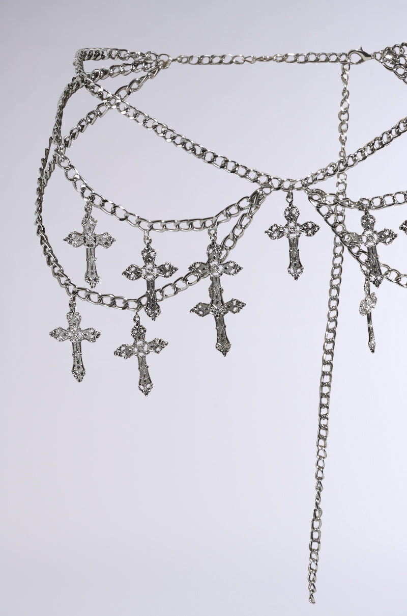 CROSS MY HEART CHAIN BELT