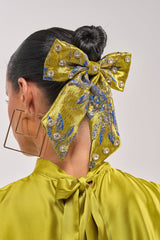 LETS GO EMBELLISHED HAIR BOW