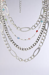 TAKE A NOTE SILVER NECKLACE