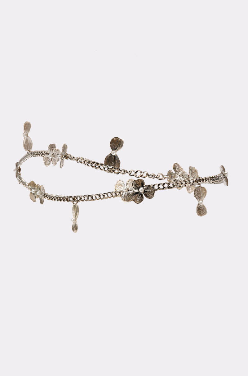 FLORAL BITS CHAIN BELT