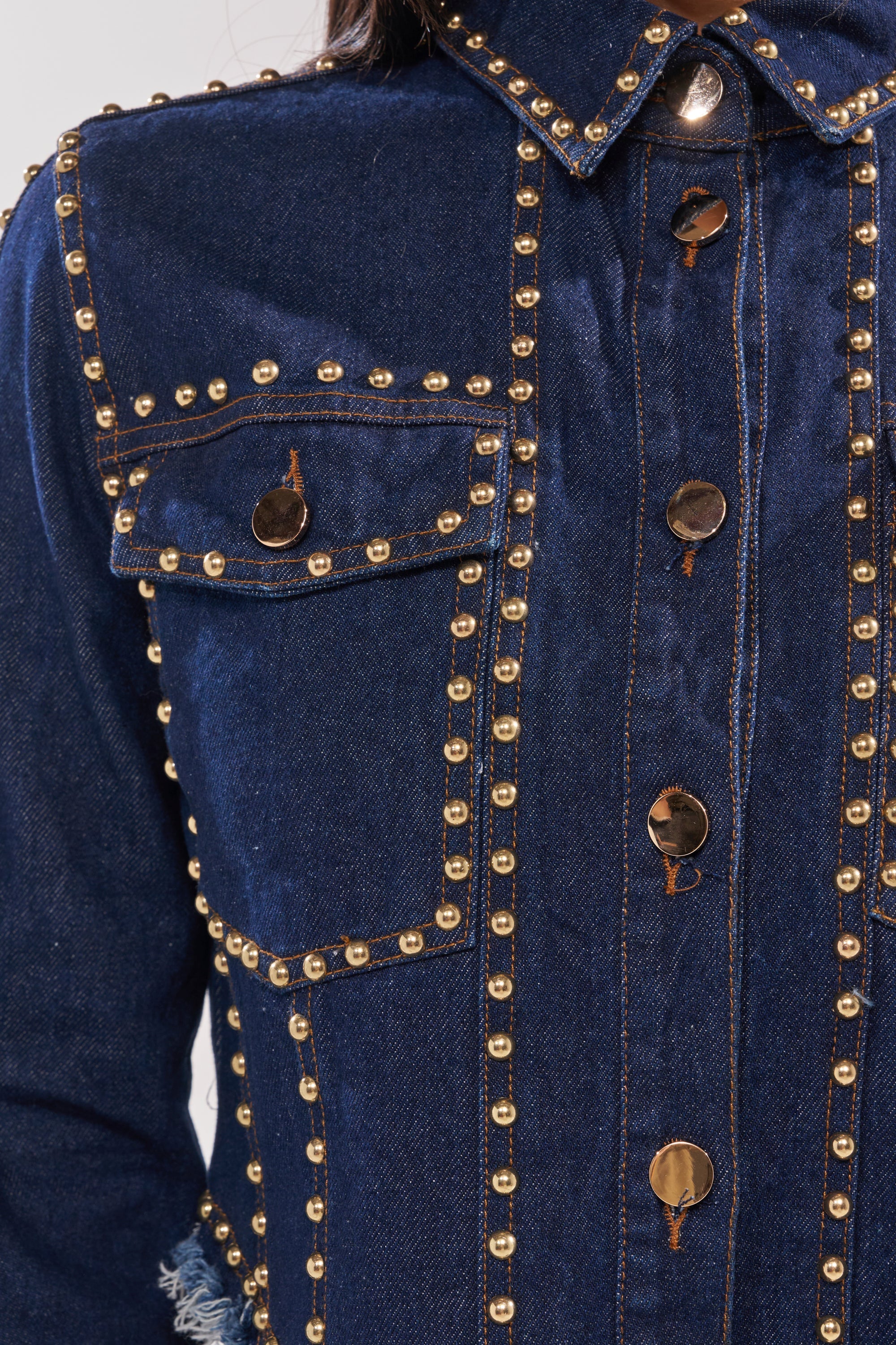 HOTLANTA STUDDED DENIM JACKET