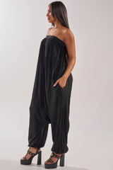 FROM THE CITY DROP CROTCH JUMPSUIT IN BLACK