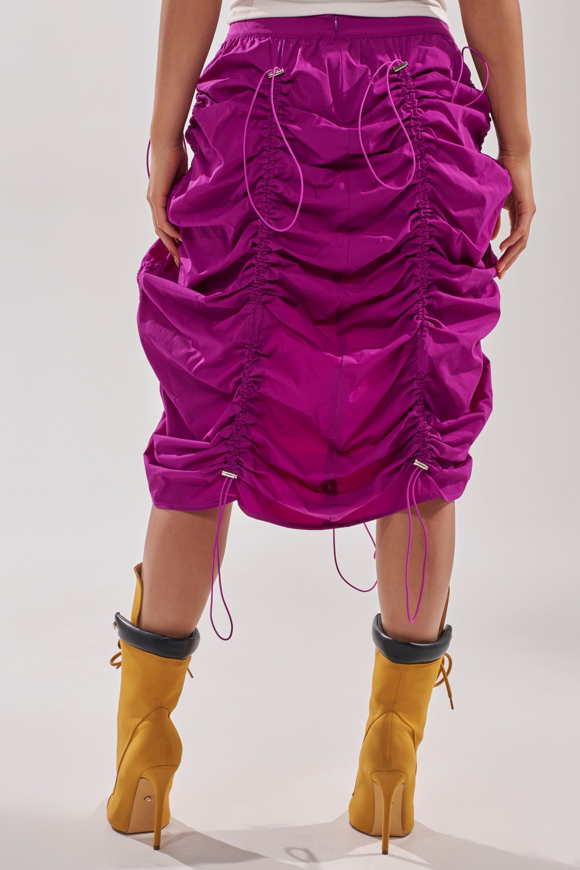 BELLA PARACHUTE MAXI SKIRT IN FUCHSIA