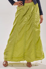 BELLA PARACHUTE MAXI SKIRT IN YELLOW