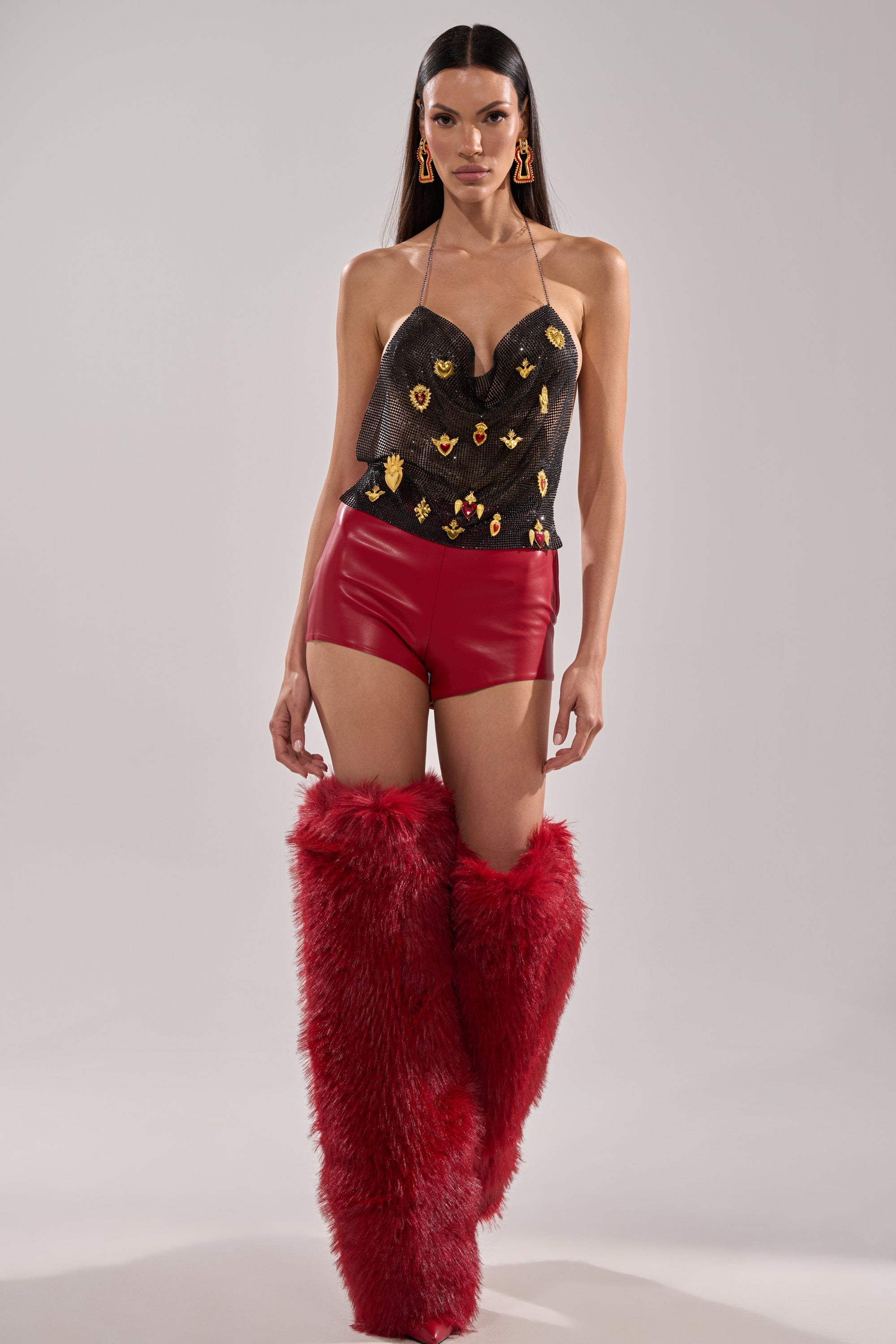 WONT LET IT GO FAUX LEATHER SHORT