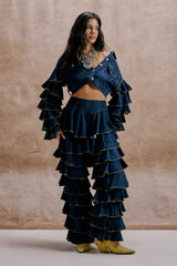 SHAKE IT OUT DENIM RUFFLE JEANS