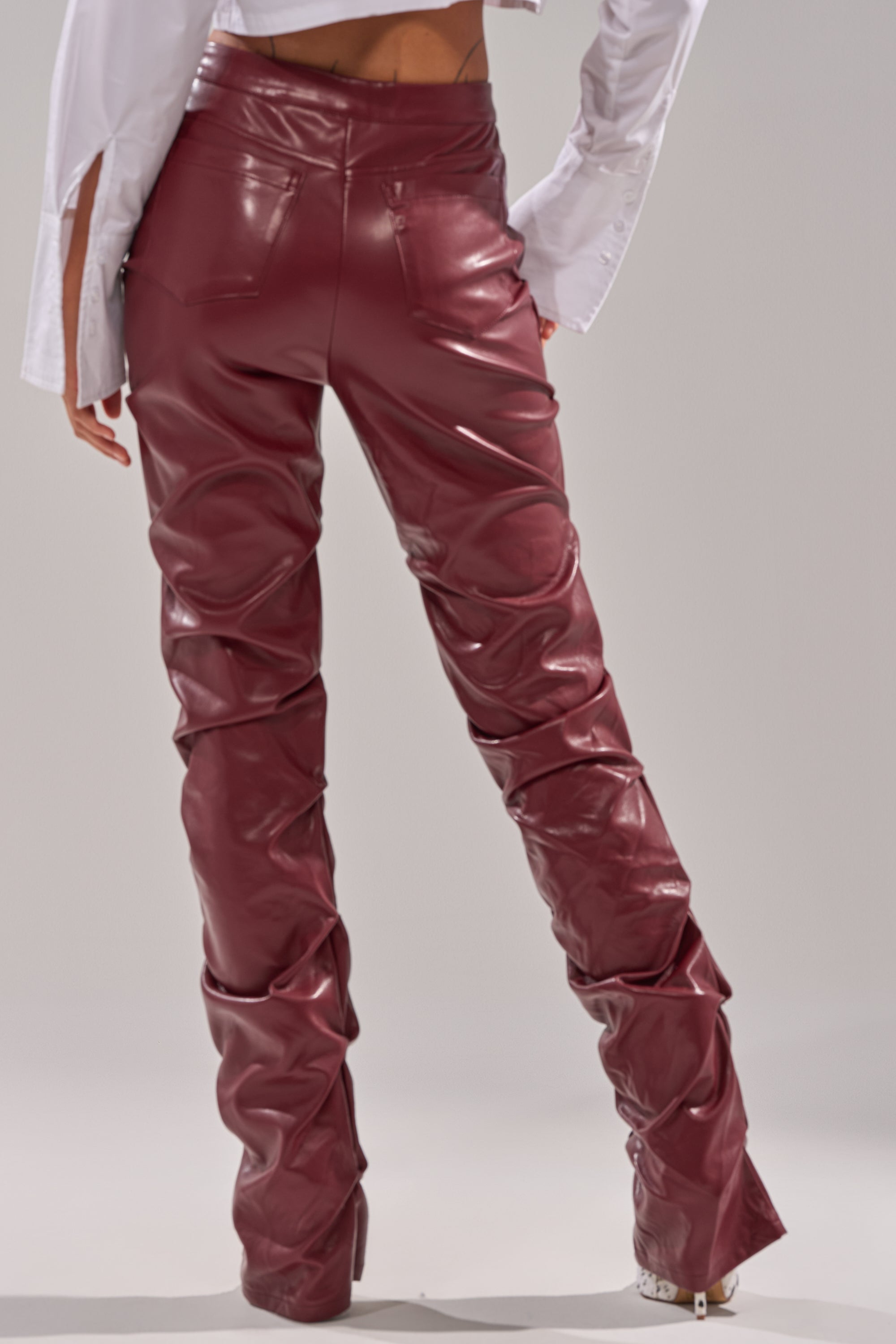 DOWN AND DIRTY FAUX LEATHER PANT