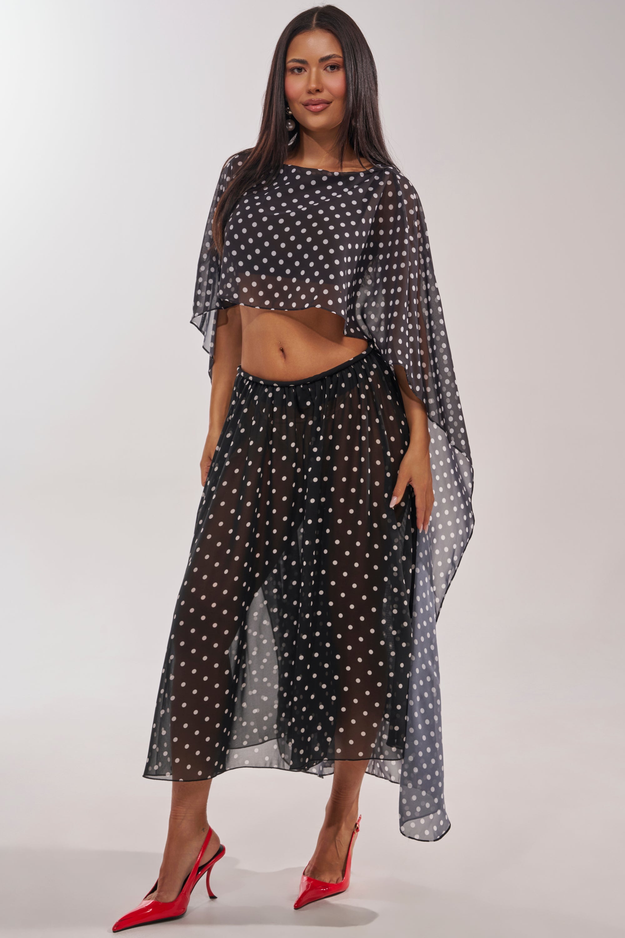 COOL GIRL POLKA DOT GAUCHO PANT