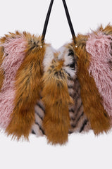 WILD ONE FAUX FUR TOTE