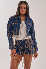 NINA EMBELLISHED DENIM JACKET
