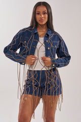 NINA EMBELLISHED DENIM JACKET
