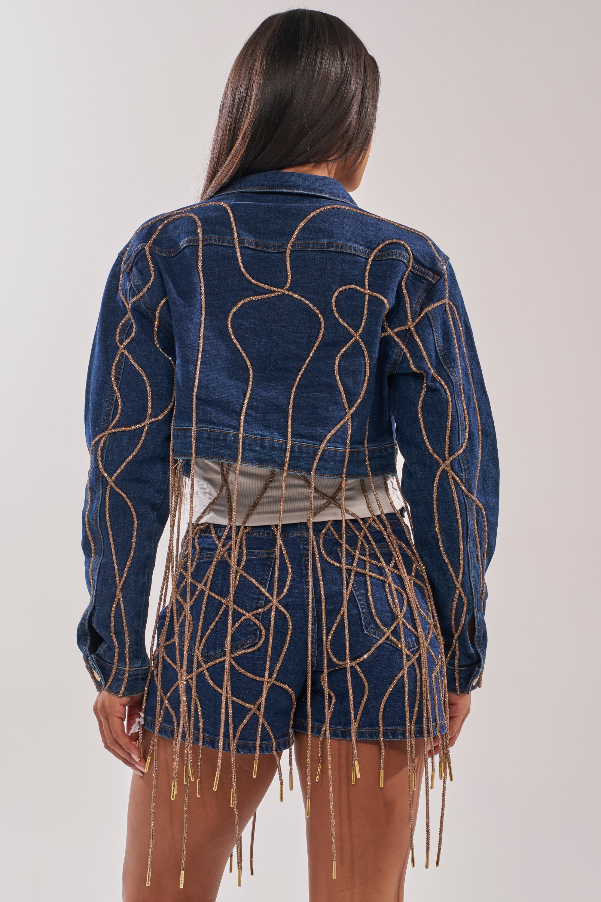 NINA EMBELLISHED DENIM JACKET